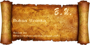 Buksa Uzonka névjegykártya